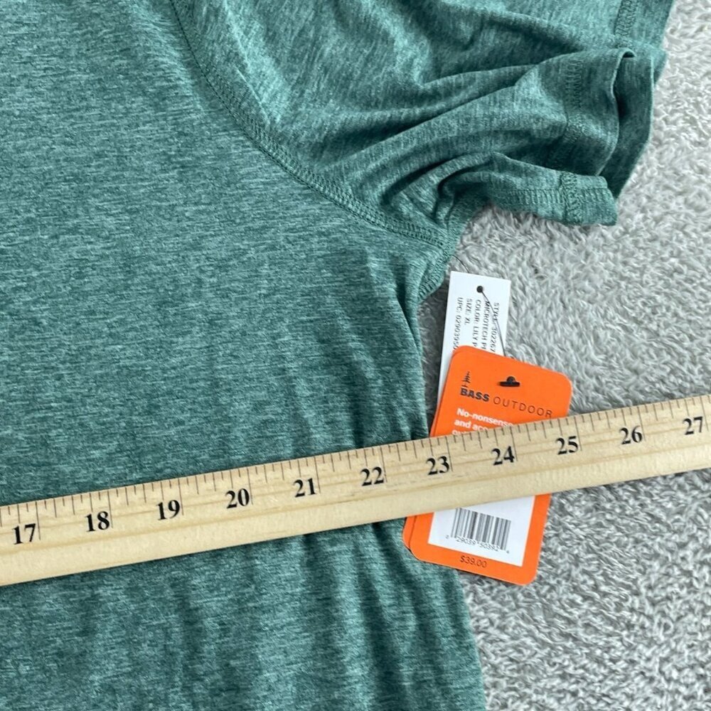 Bass Outdoor XL Microtech Performance Short Sleeve Tee Lily Pad NWT 1509 - Picture 4 of 10
